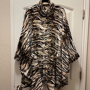 Tiger Print Poncho